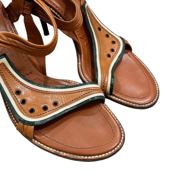 Y2k YSL Leather Open Toe Heels - Picture 8 of 13